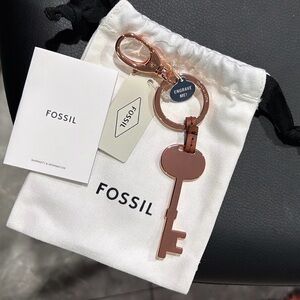 Fossil Rose Gold Key-Shaped Keychain - NWT & Dust Bag!!
